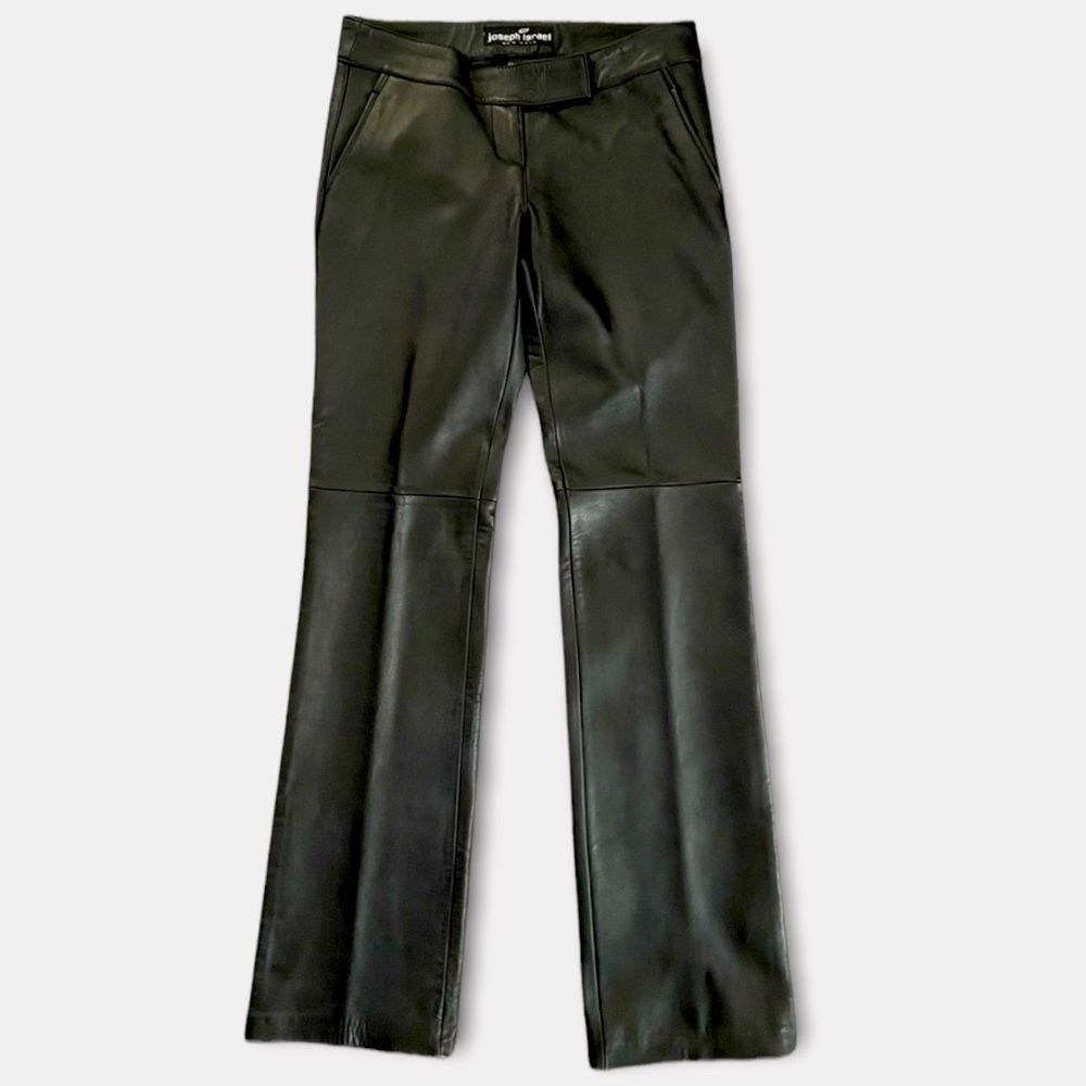 Designer Leather Pants Joseph Israel of NY Black Pants Size 0